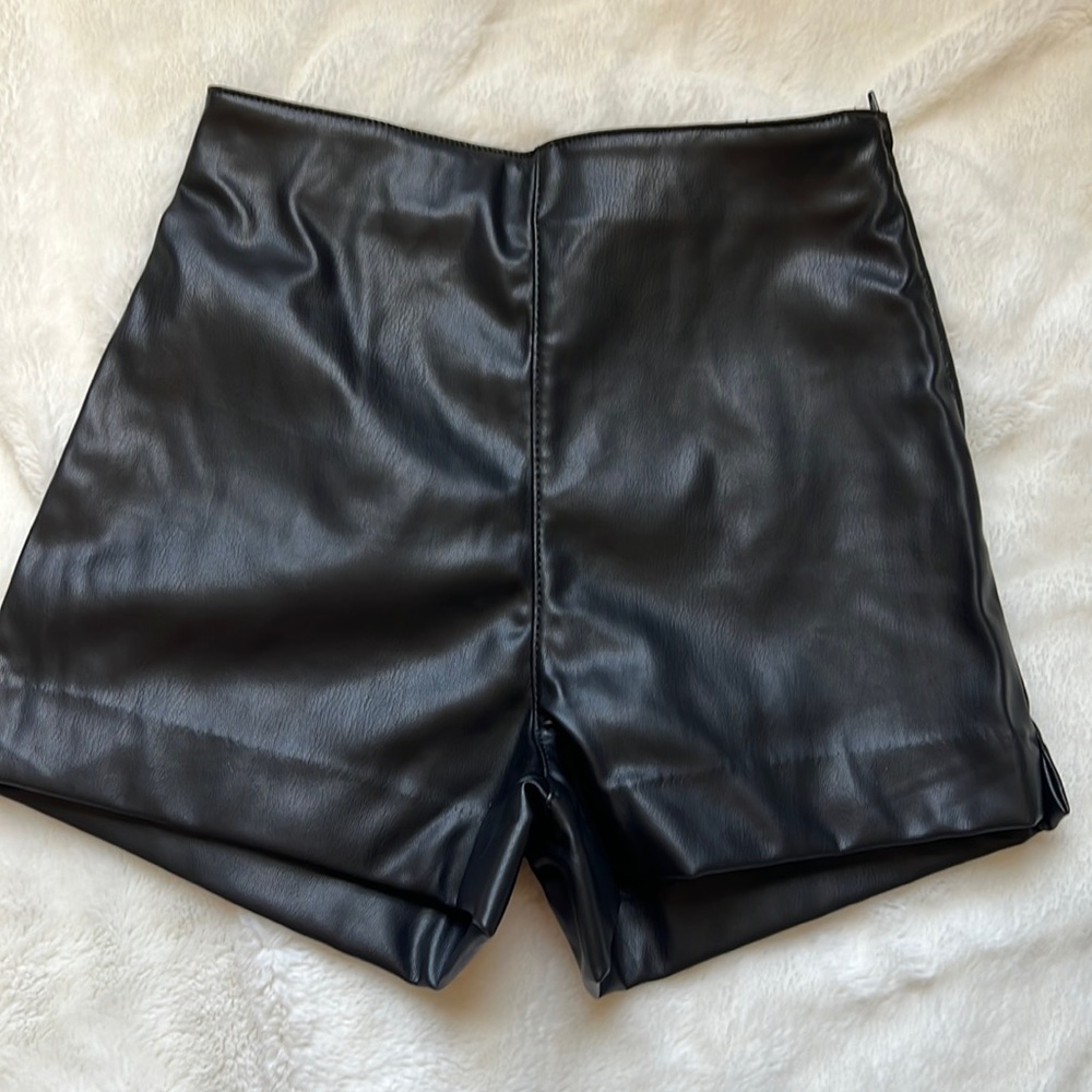HM Faux Leather Shorts